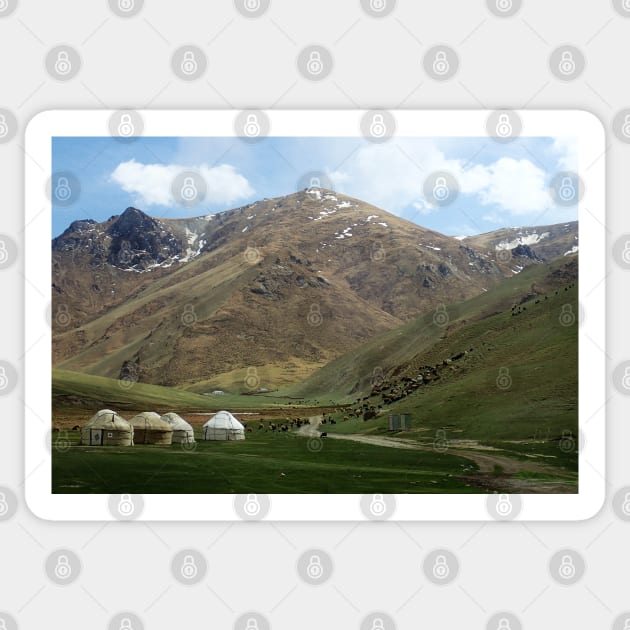 Yurts in Kyrgyzstan Sticker by SHappe